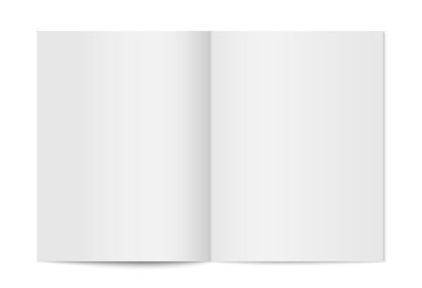 Vektör izole bir kitapçık alay etmek yukarıya. 