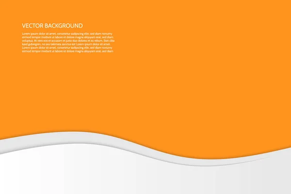 Vector moderno simple ondulado fondo naranja — Vector de stock