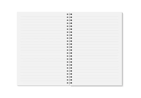 Vektör gerçekçi açılan not defteri.
