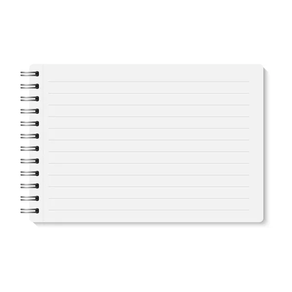 Vektör gerçekçi kapalı spiral defter bağlı.