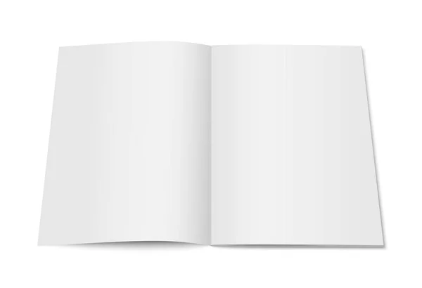Vektor Bílá Vzorovou Časopisu Izolován Otevřela Vertikální Časopis Brožura Knize — Stockový vektor