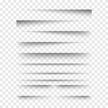 Vektör gerçekçi saydam gölgeler set.