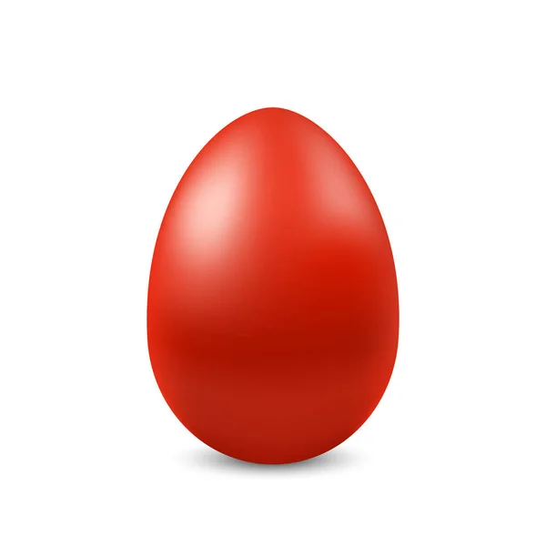 Oeuf rouge réaliste vectoriel isolé . — Image vectorielle