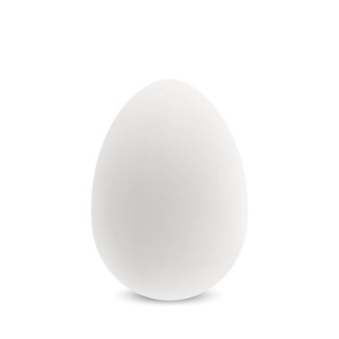 Vektör beyaz tek gerçekçi yumurta.