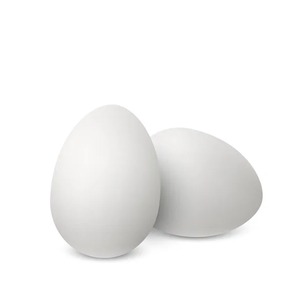 Vector white realistic eggs. — Stock Vector