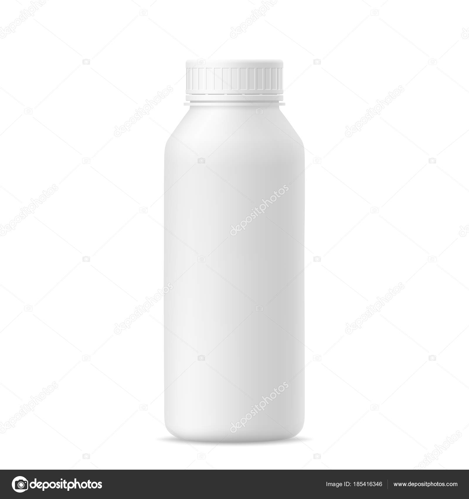 Download 3d Mockup Of Plastic Milk Yogurt Bottle Vector Image By C Kolotuschenko Vector Stock 185416346