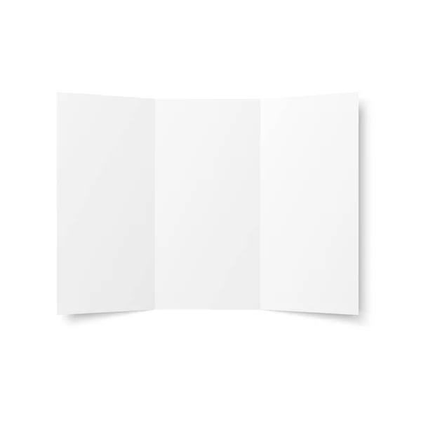 Feuillet vectoriel blanc triple ouvert — Image vectorielle