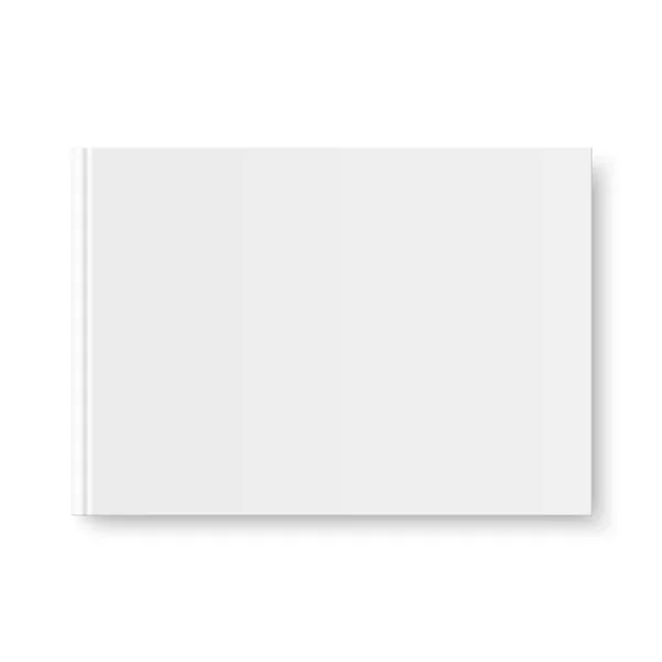 Modèle vectoriel de couverture vierge blanche du livre — Image vectorielle