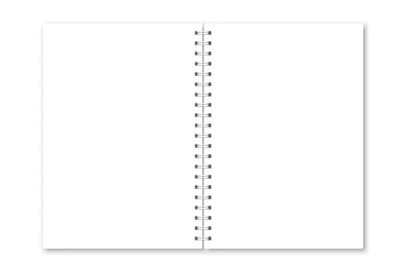 Vektor realistisch geöffnetes Notizbuchcover. — Stockvektor