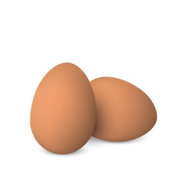 Vektör kahverengi gerçekçi yumurta.