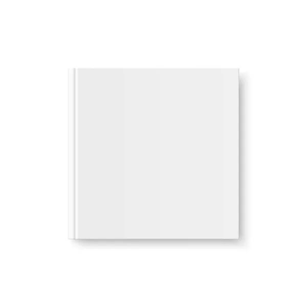 ベクトル本白いブランク カバーのモックアップ — ストックベクタ
