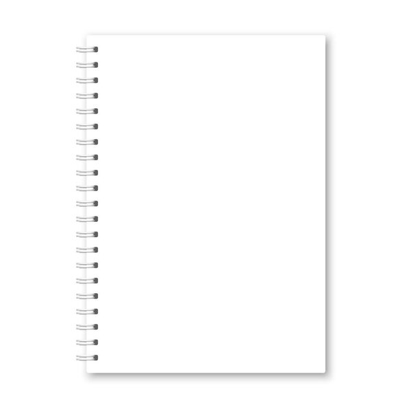 Vector realistic closed notebook cover.