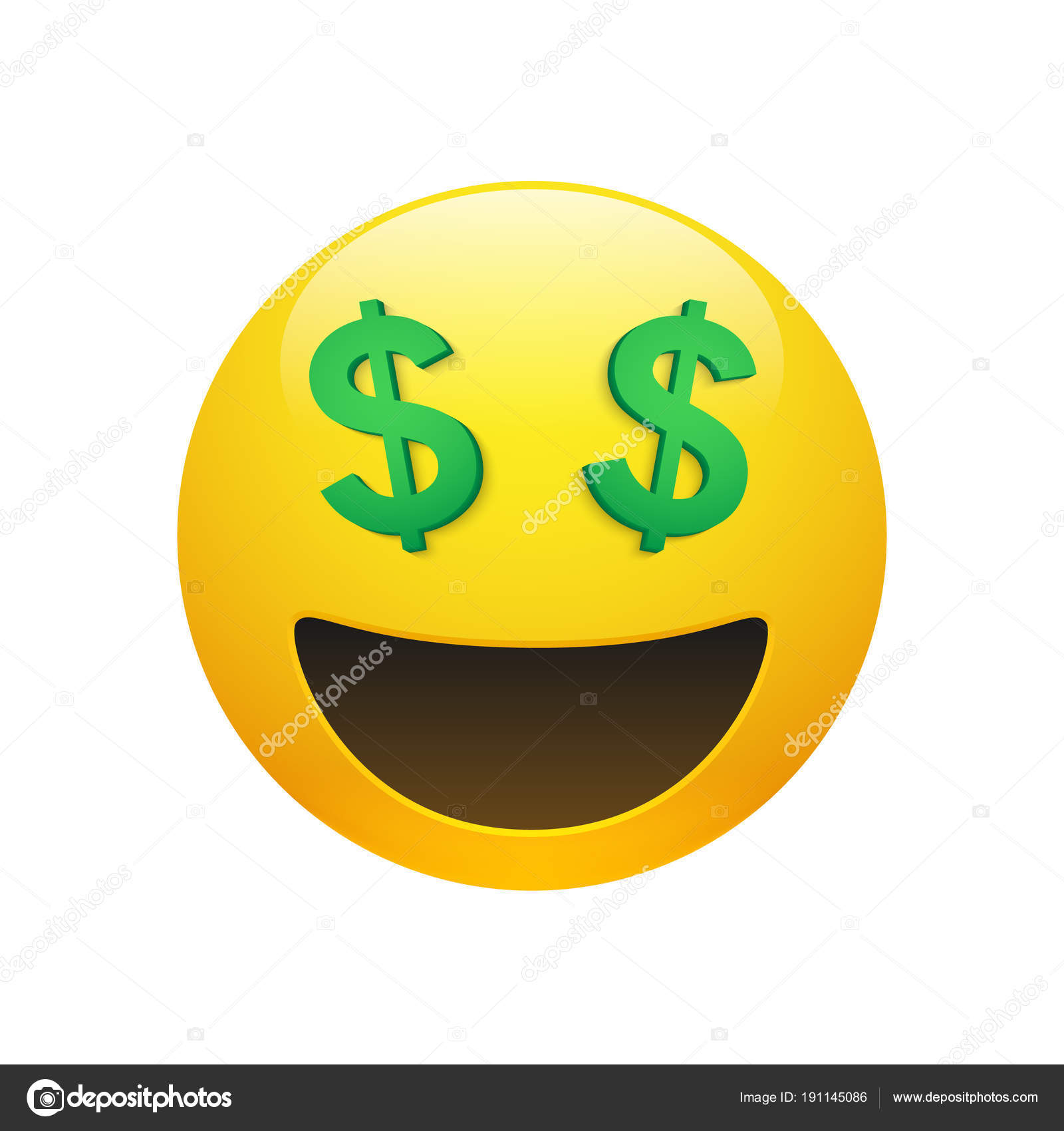 Emoji yellow smiley face with dollar symbol eyes Stock Vector Image by ©kolotuschenko #191145086 Emoji yellow smiley face with dollar symbol eyes Stock Vector Image by ©kolotuschenko #191145086