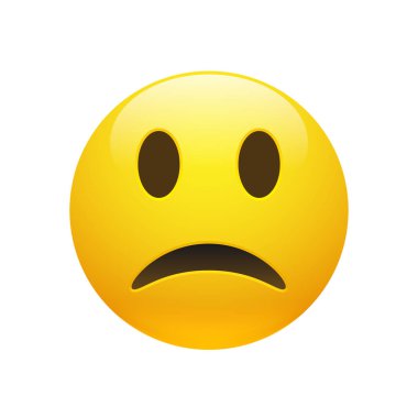 Vektör Emoji sarı üzgün yüz