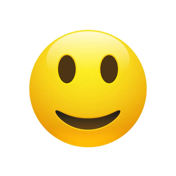 Vector Emoji cara sonriente amarilla — Vector de stock