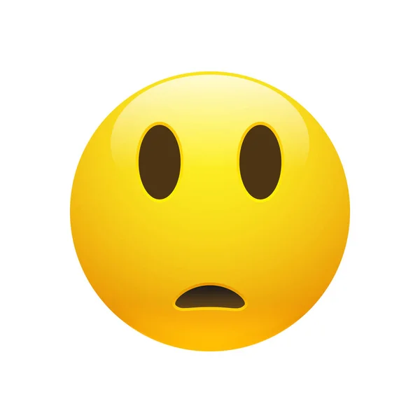 Vector Emoji amarillo triste cara confundida — Archivo Imágenes Vectoriales
