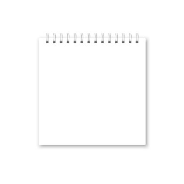 Vektör gerçekçi defter kapağı açılır.