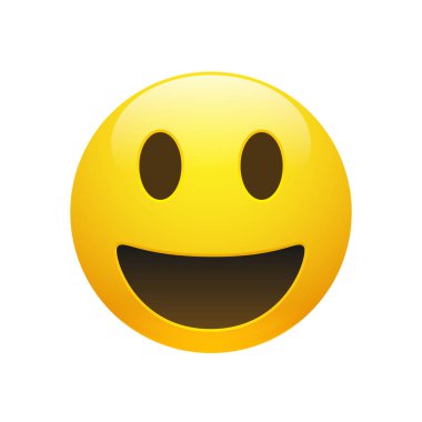Emoji sarı gülen yüz vektör