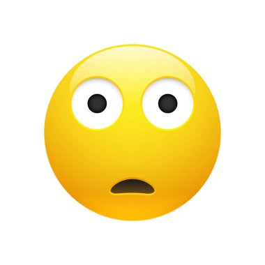 Emoji sarı üzgünsün sürpriz vektör