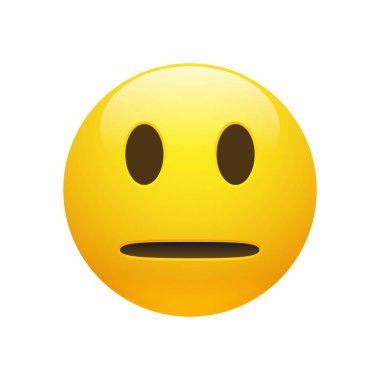 Vektör Emoji sarı tarafsız yüz