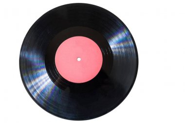 Vinil disk kırmızı etiketli