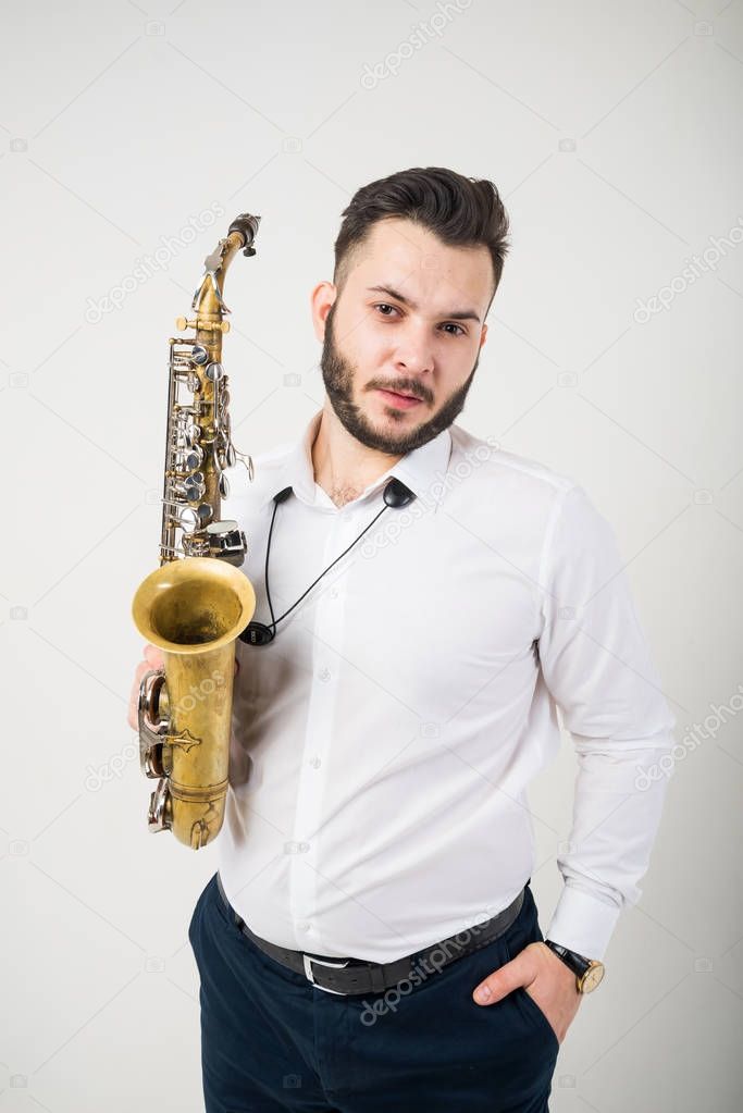 Saxophone Player Saxophonist with Sax