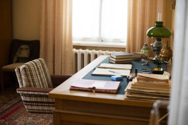 Comfortable vintage personal account of the writer with a pleasant atmosphere for creativity