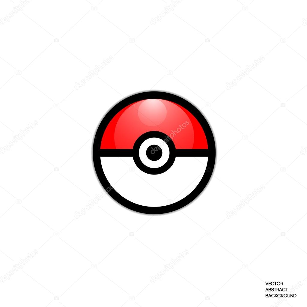 RED POKEBALL Royalty Free Stock SVG Vector and Clip Art