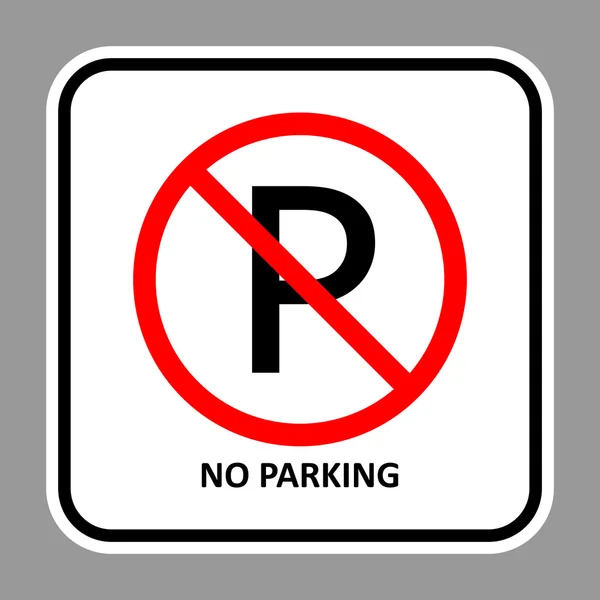 Zákaz parkování. Parkovací místo. Ulice — Stockový vektor