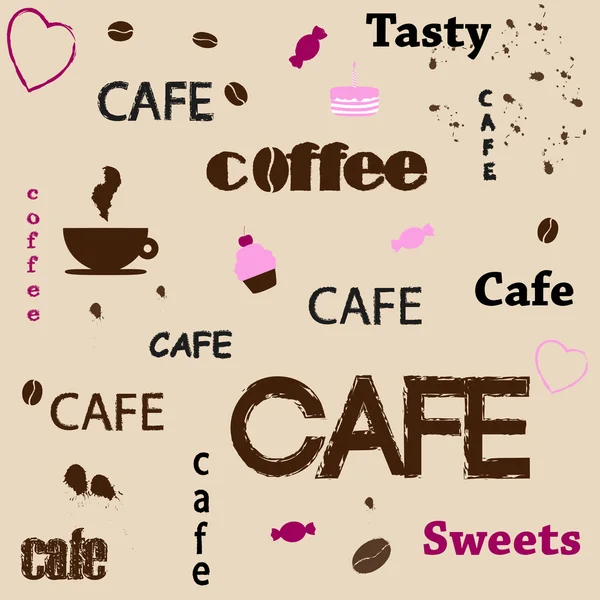 Векторна ілюстрація для кафе. Текстура меню. Тема кави — стоковий вектор