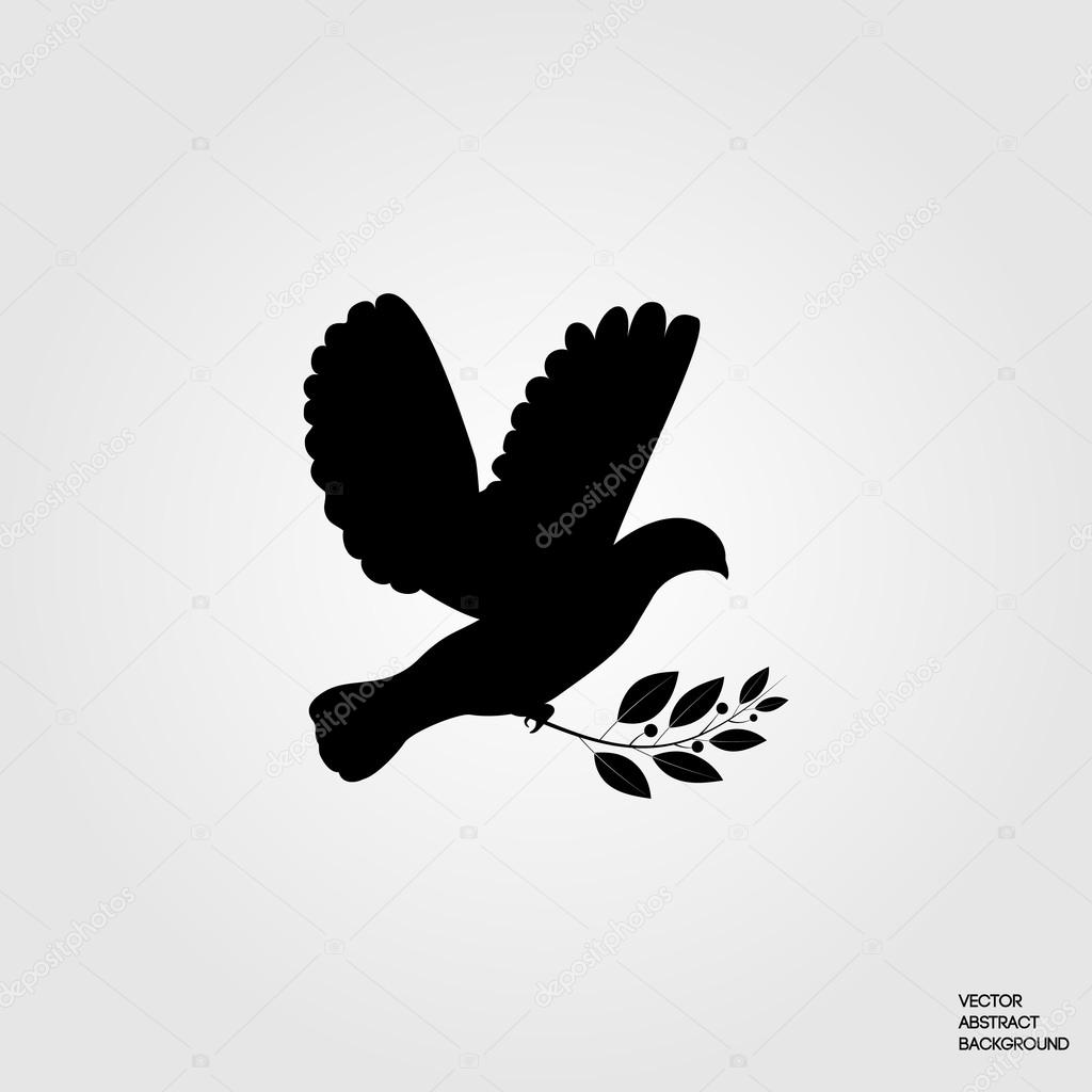 Paloma volando. Paloma de la Paz . Vector de stock #126148792 de  ©OksanaDesign, image size:1024x1024