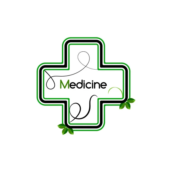 Logo médico. medicina natural — Archivo Imágenes Vectoriales