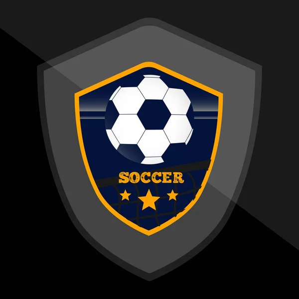 Um emblema de clube desportivo. Clube de futebol. Logotipo de futebol . —  Vetores de Stock