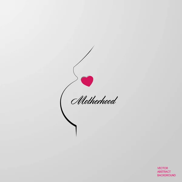 Annelik görüntü. Hamile siluet. Bebek bekliyor