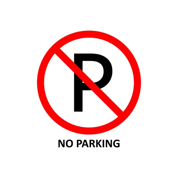 Zákaz parkování. Parkovací místo — Stockový vektor