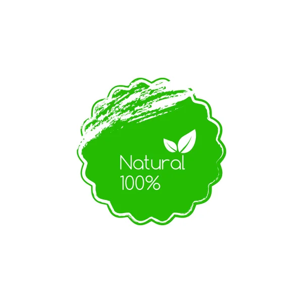 100% natuurlijk. De organische vector. — Stockvector