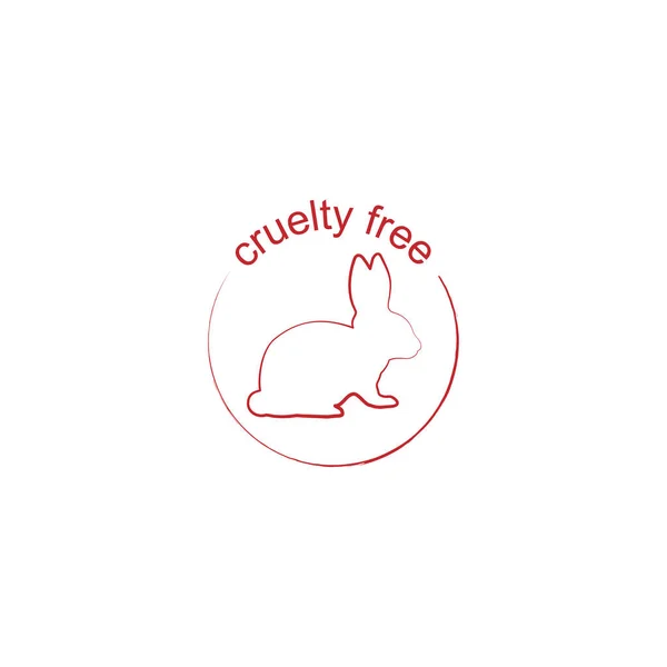 No probado en animales. Libre de crueldad — Vector de stock
