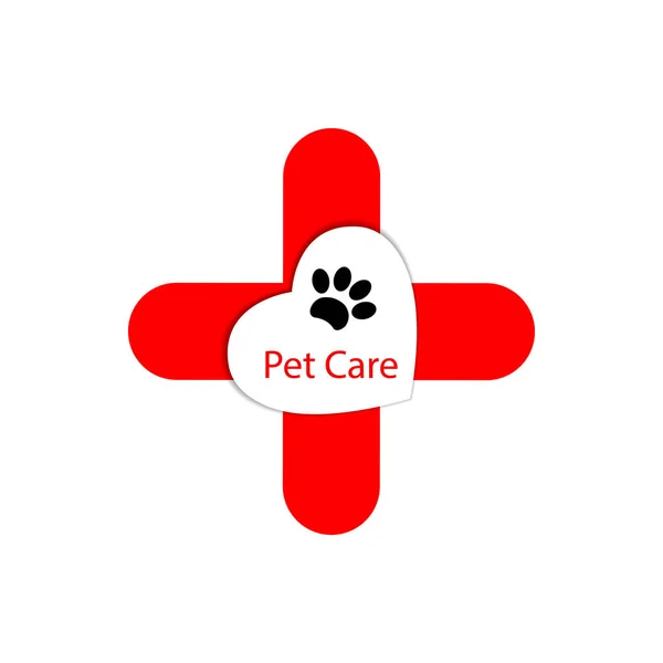 Logotipo Para Clínica Veterinaria Tienda Mascotas Ilustración Vectorial Forma Signo — Vector de stock