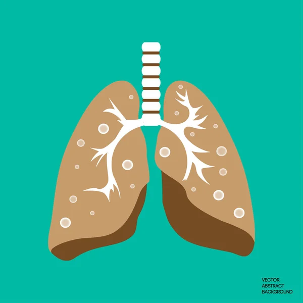 Illustrazione Vettoriale Dei Polmoni Della Trachea Nei Polmoni Sono Delle — Vettoriale Stock