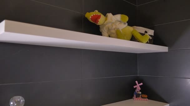 Demonstração Design Interiores Apartamento Quarto Criança — Vídeo de Stock