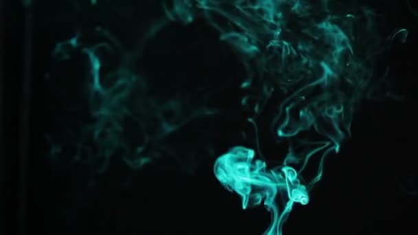 Καπνός Από Θυμίαμα Ραβδιών Μαύρο Φόντο — Αρχείο Βίντεο