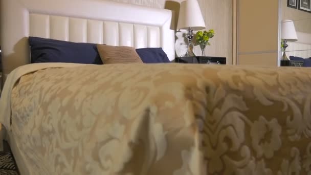 Demonstration Bedroom Interior Design — Stock Video