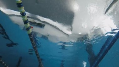 Sportif kadın havuzda. 