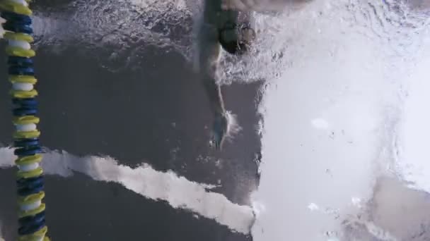 homme natation Front crawl style 