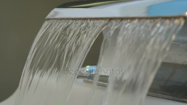 Flowing water from faucet — Stock Video