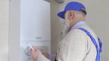 Eski ana dijital tablet ile kazan sıcaklığını ayarlamak