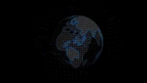 3D-Animation, Erde mit rotem Punkt auf China, die sich dreht, und weitere Punkte, die auf Europa erscheinen. Ausbreitung der Coronavirus-Krankheit, Covid-19, 2019-nCov, globale Gefahr, Pandemierisiko. — Stockvideo