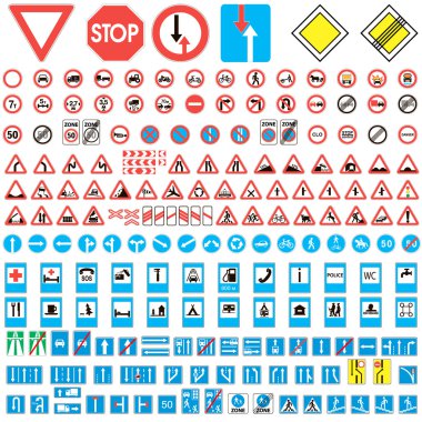 yol işaretleri seti