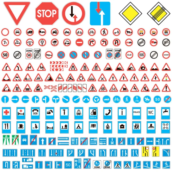 Road signs set — Stock Vector