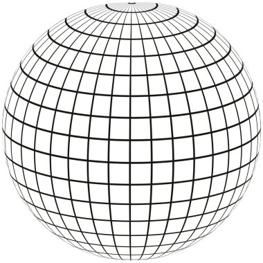 globe Meridian and longitude clipart